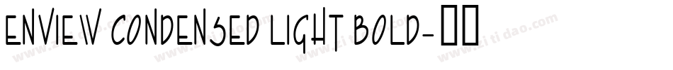 Enview Condensed Light Bold字体转换